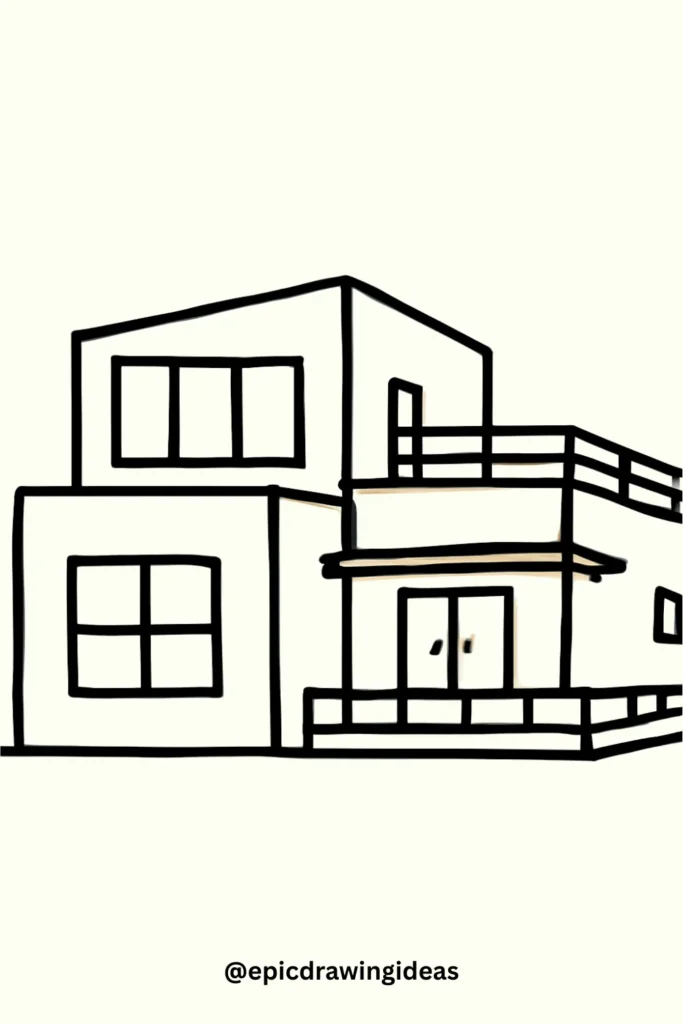 L-Shaped Home with Rooftop Terrace