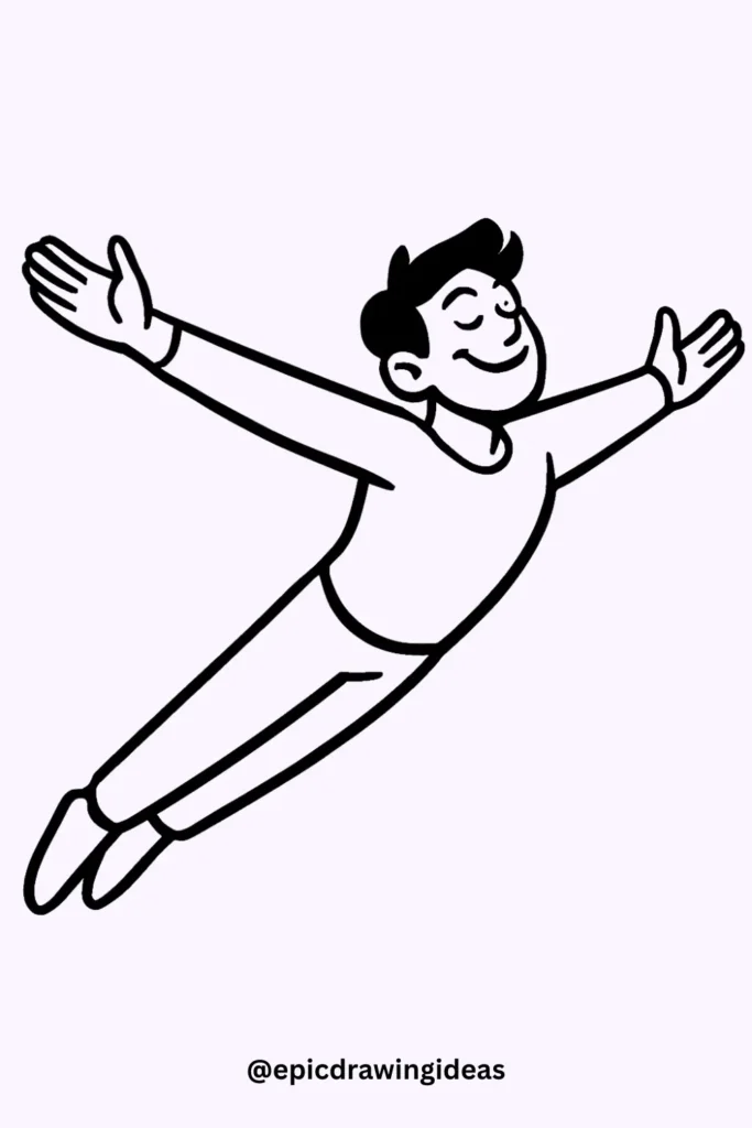 Flying Through the Air Pose