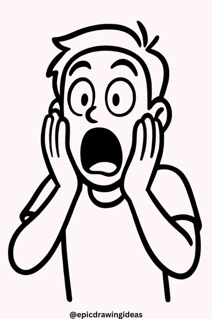 Surprised Reaction Pose