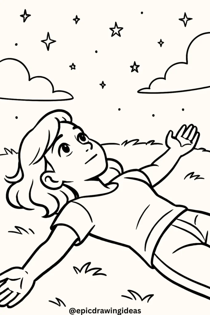 Gazing at the Stars Pose