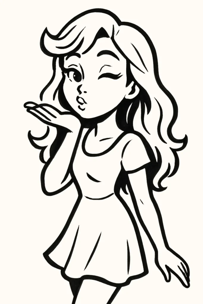 Flirty Gesture Pose
