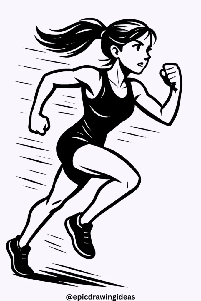 Action Running Pose