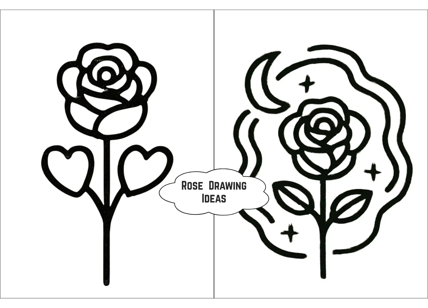 rose drawing ideas